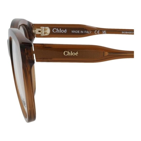 Chloé Womens Cat Eye Brown Brown Transparent Fashion Designer Eyewear - Picture 4 of 4